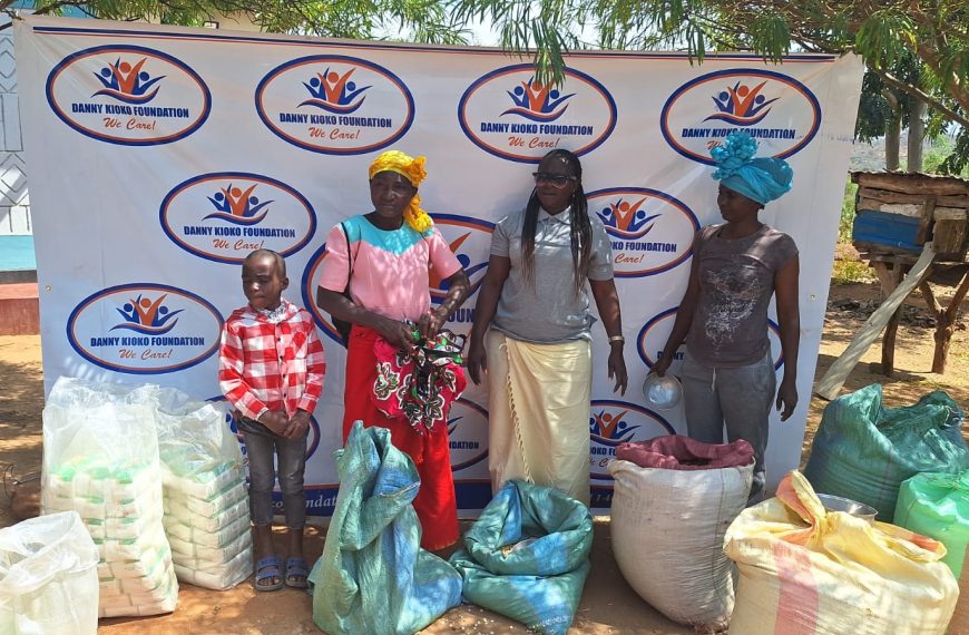 Food donation to the needy children; Kitui County, Kenya.